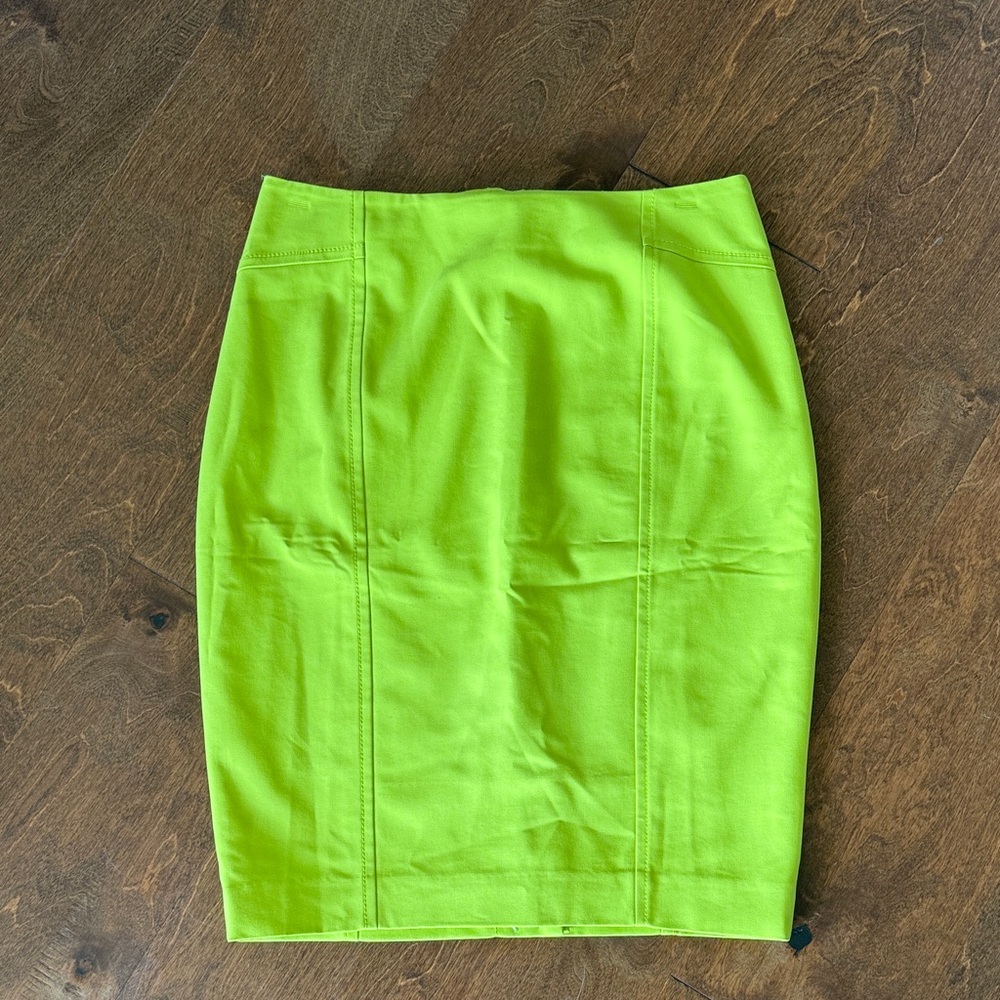Ann Taylor Bright Lime Pencil Skirt